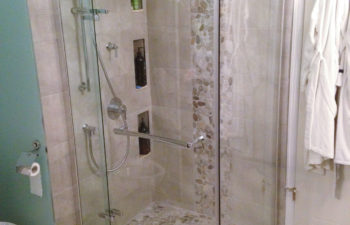 Stand Up Shower, Glass Enclosure