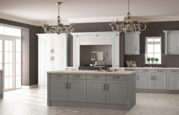 Classic kitchen, minimal interior design with wooden details